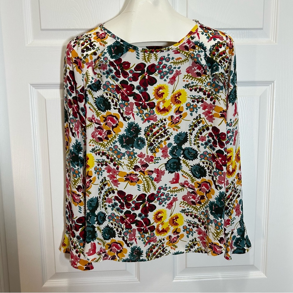 LOFT Vibrant Floral Print Blouse